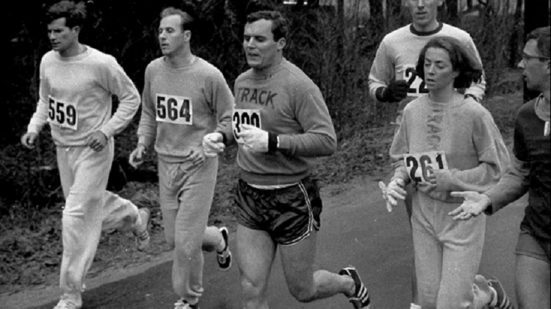 Kathrine Switzer running miles