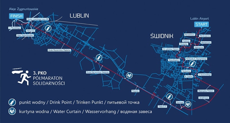 mapa trasy lublin
