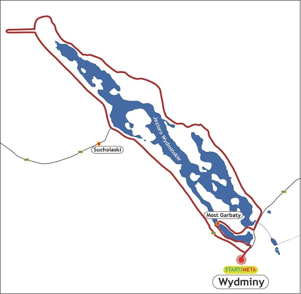 Półmaraton Wydminy mapa